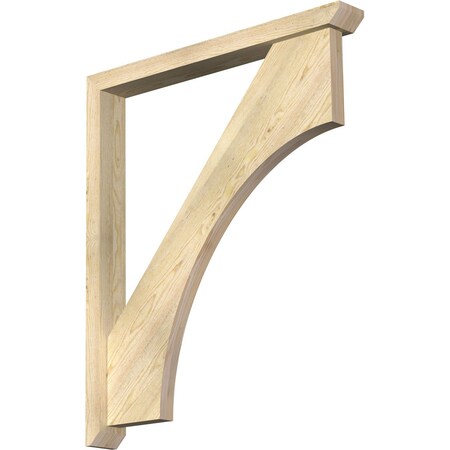 Ekena Millwork Westlake Slat Rough Sawn Bracket w/ Offset Brace, Douglas Fir, 4"W x 34"D x 40"H BKT0402X34X40WTL06RDF